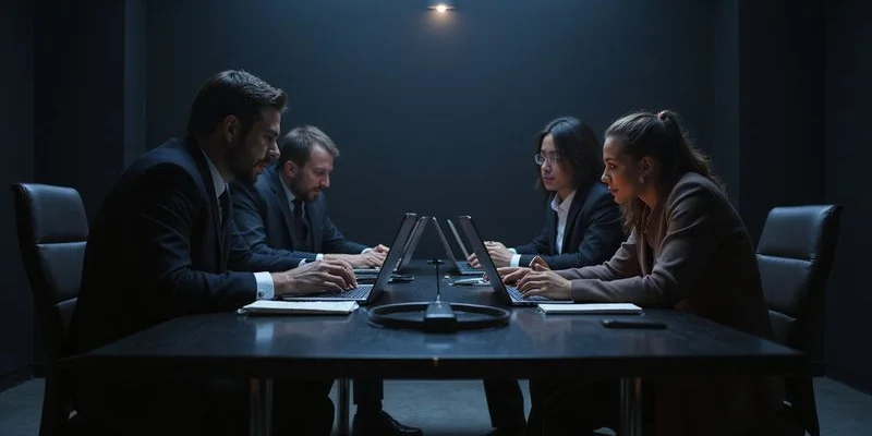 Equipo de marketing digital colaborando en la planificación estratégica de campañas y canales digitales